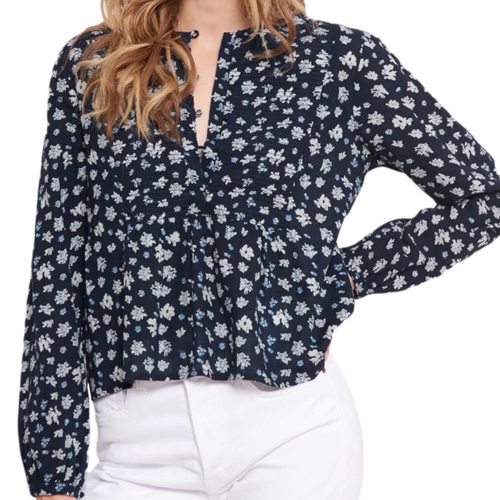 ROBERTA ROLLER RABBIT Women's Navy Jessica Huri Top Sz M $165